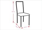 Buni Bar Stool - dimensioned drawing