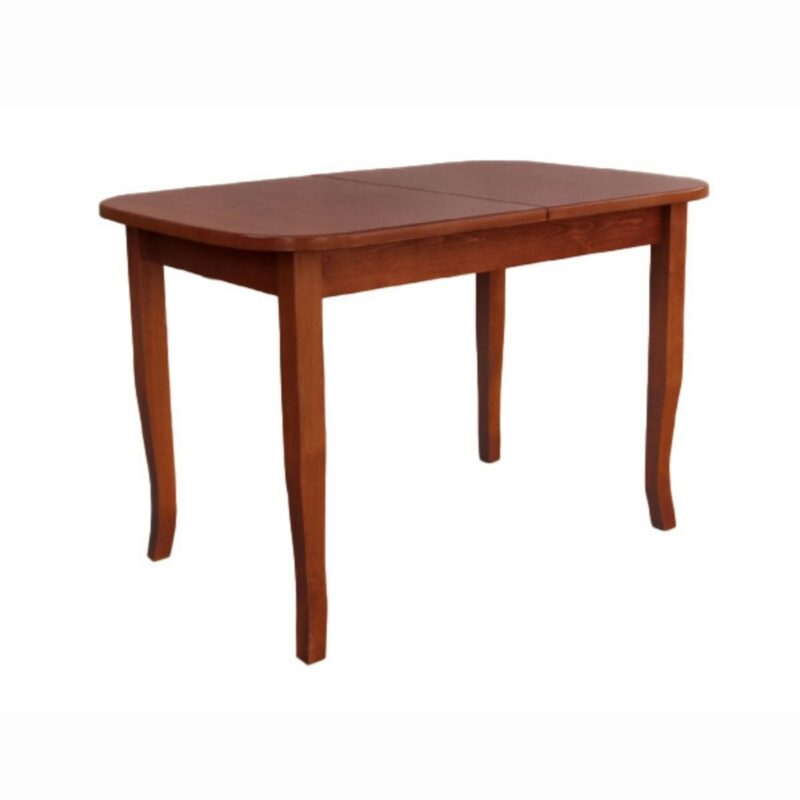 Rectangular Desi extendable dining table with curved legs