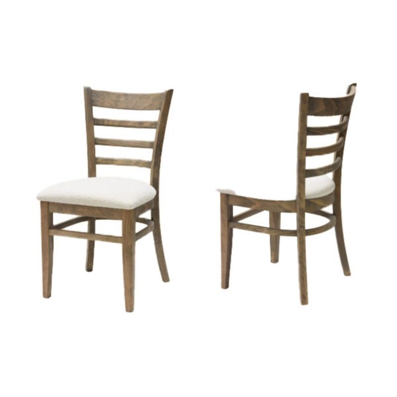 Caprice dining chair in a light finish with a ladder back