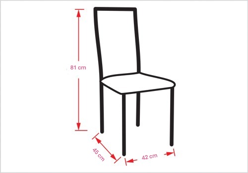 Zadar Chair - dimensioned drawing