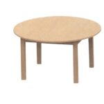 Round Michel table for children in solid wood